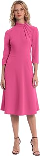 Donna Morgan Women's Donna Morgan Women's Dresses Mock Neck A-line Dress with Twist Neck Detail