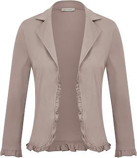 GRACE KARIN Women 3/4 Sleeve Cropped Blazer Jacket