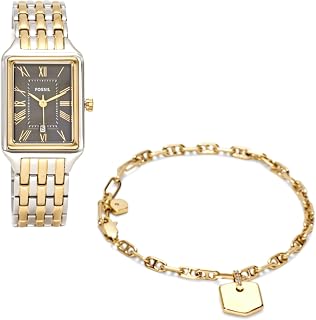 Fossil Raquel Women's Quartz Three Hand Movement Watch with Stainless Steel Strap