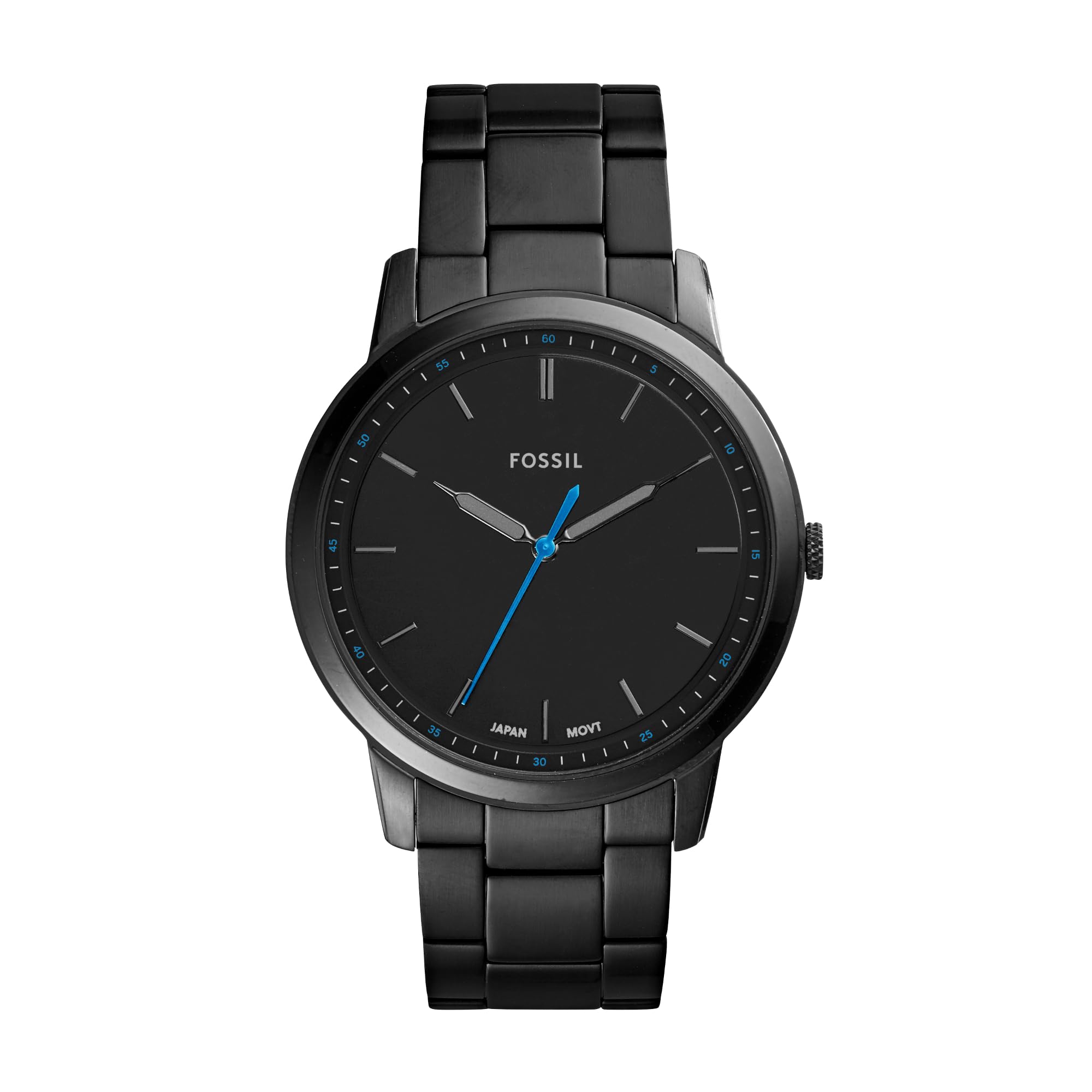 Fossil Watch for Men The Minimalist 3H, Quartz Movement, 44 mm Silver Stainless 