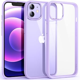 Supdeal Shockproof Transparent Case for iPhone 12/iPhone 12 Pro, US Military MIL Standard SGS Certified, Yellowing Prevention, Wireless Charging Compatible, Strap Hole Included, Durable, Clear and