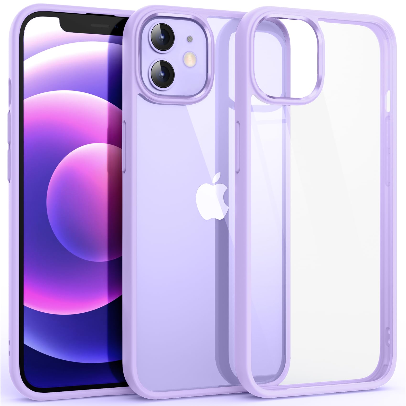 Supdeal Shockproof Transparent Case for iPhone 12/iPhone 12 Pro, US Military MIL