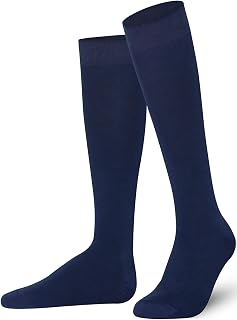 Mysocks Unisex Knee Socks Solid Colour Extra Fine Combed Cotton | Seamless Toe