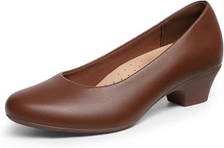 DREAM PAIRS Women's Pumps Low Heel Arch Support Dress Shoes