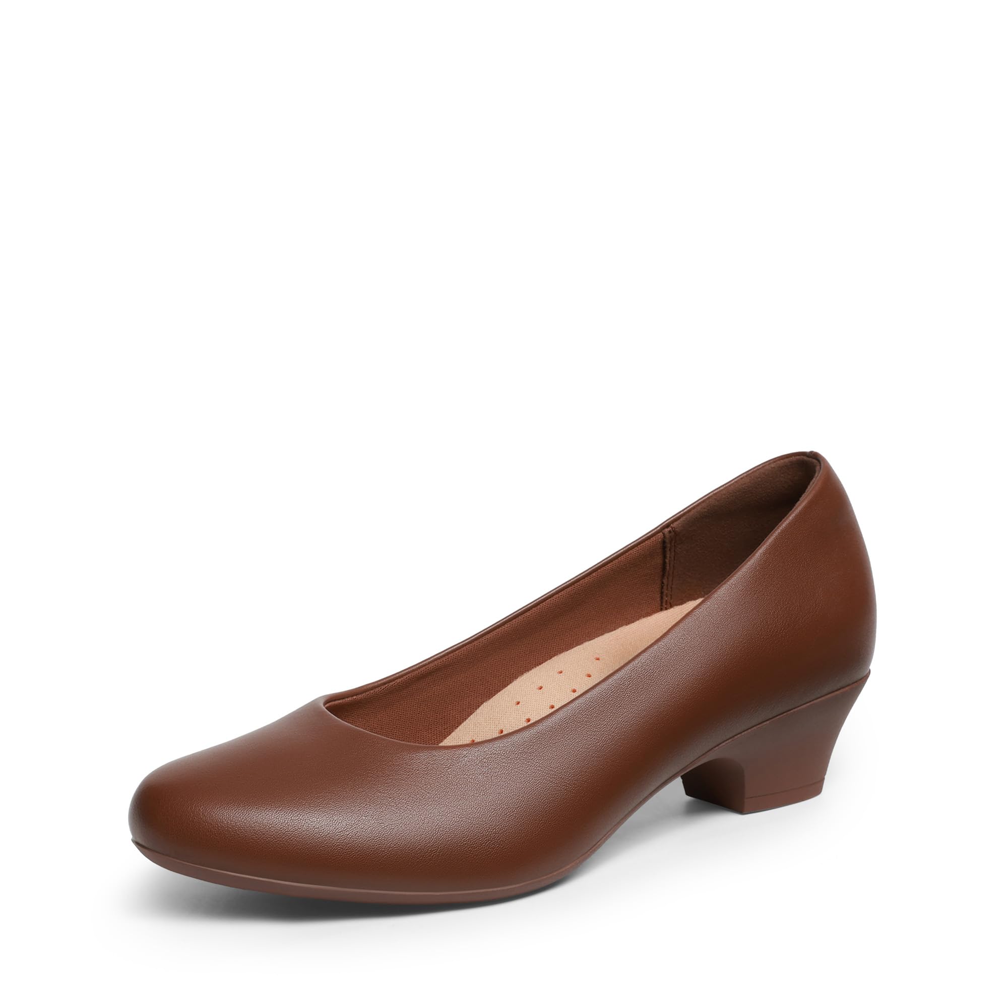 DREAM PAIRS Women's Pumps Low Heel Arch Support Dress Shoes