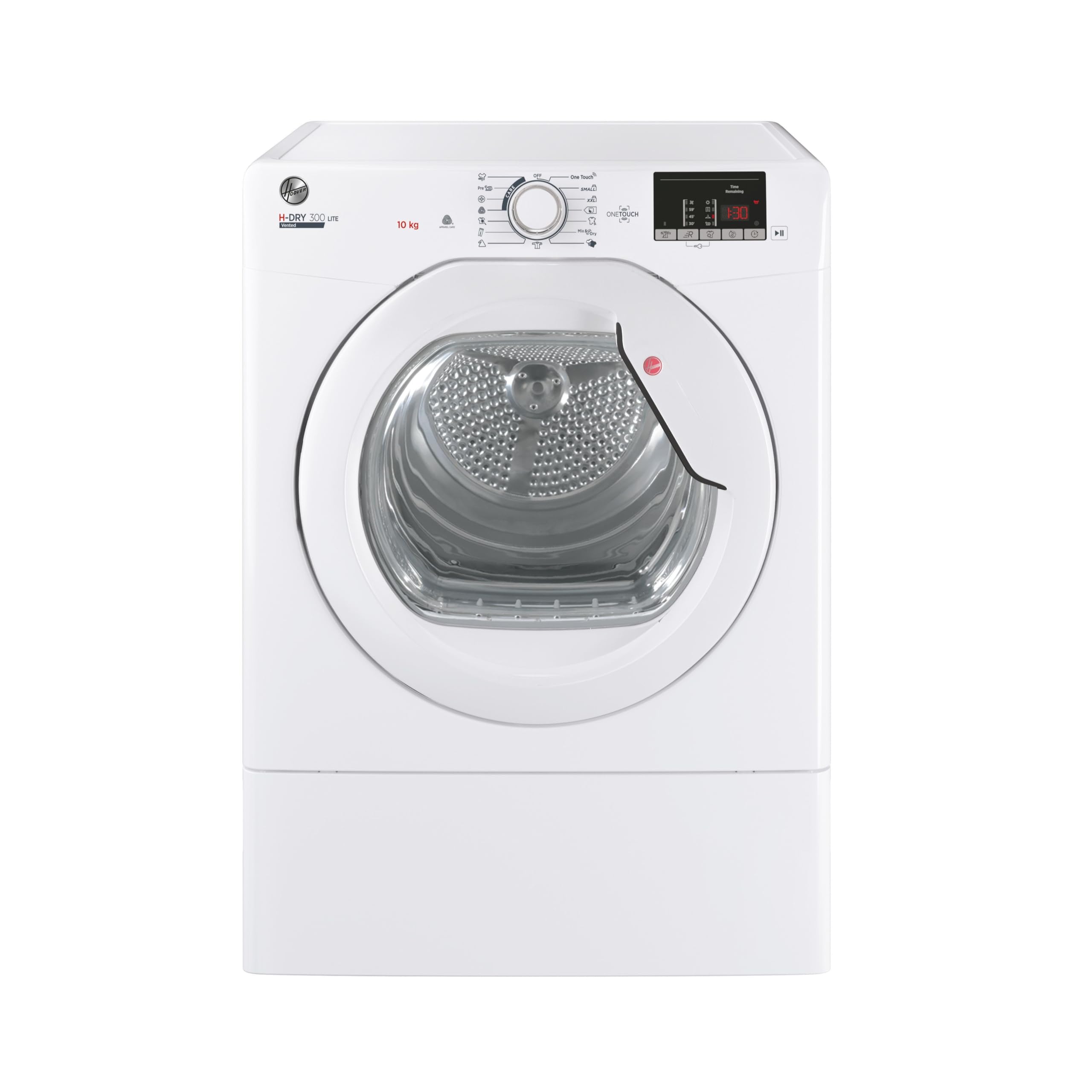 Hoover H-DRY 300 LITE Vented Tumble Dryer, 10kg, White, C Class | Anti-Allergy, 