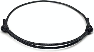[2 Pieces] Simple decent Bracelet | Handmade thin surfer band made of waxed cotton | Gift friendship bracelet | Many colors