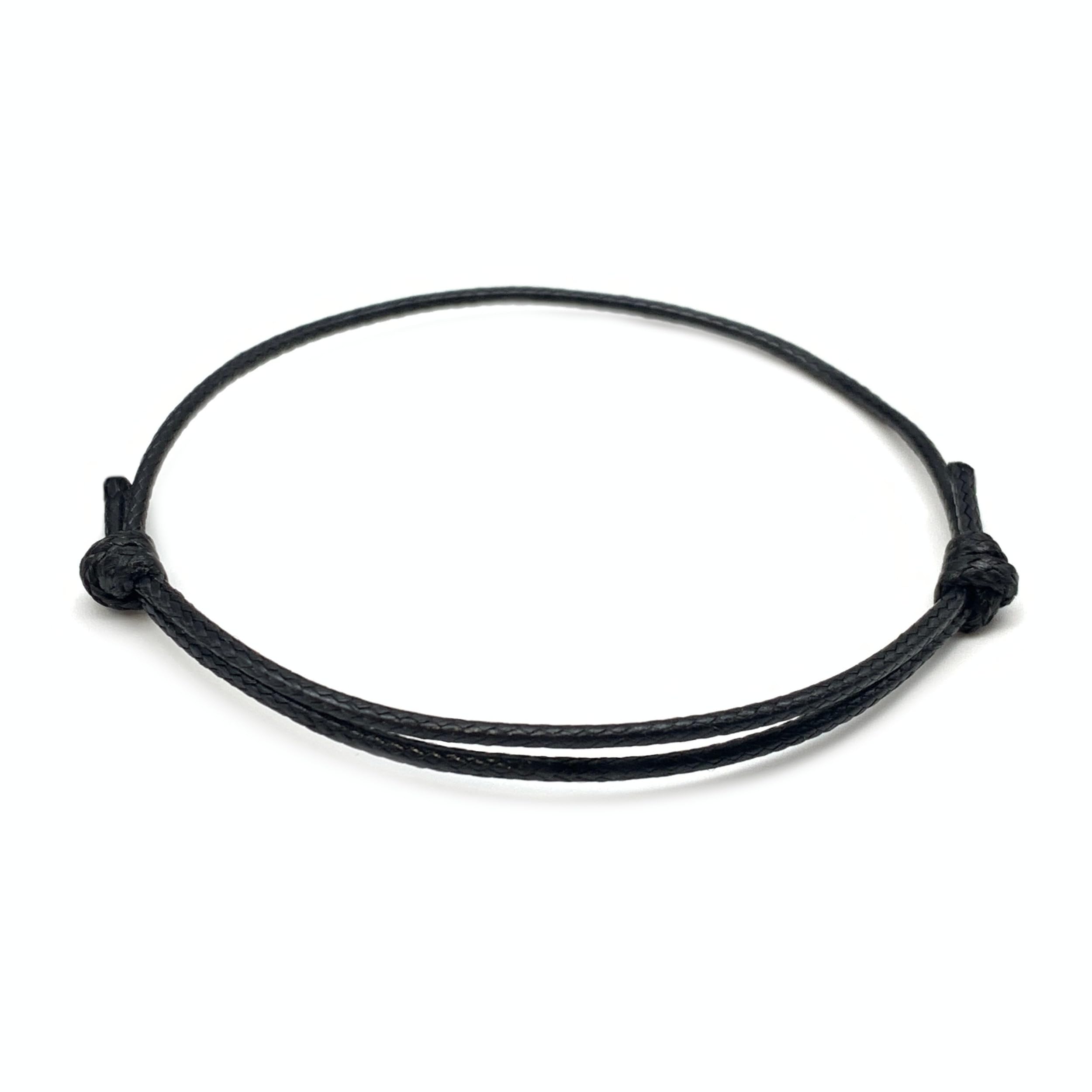 [2 Pieces] Simple decent Bracelet | Handmade thin surfer band made of waxed cott