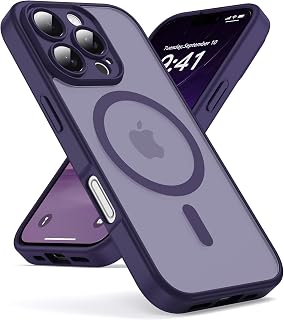 Oududianzi Magnetic Cover for iPhone 16 Pro Magsafe Case, Dark Purple