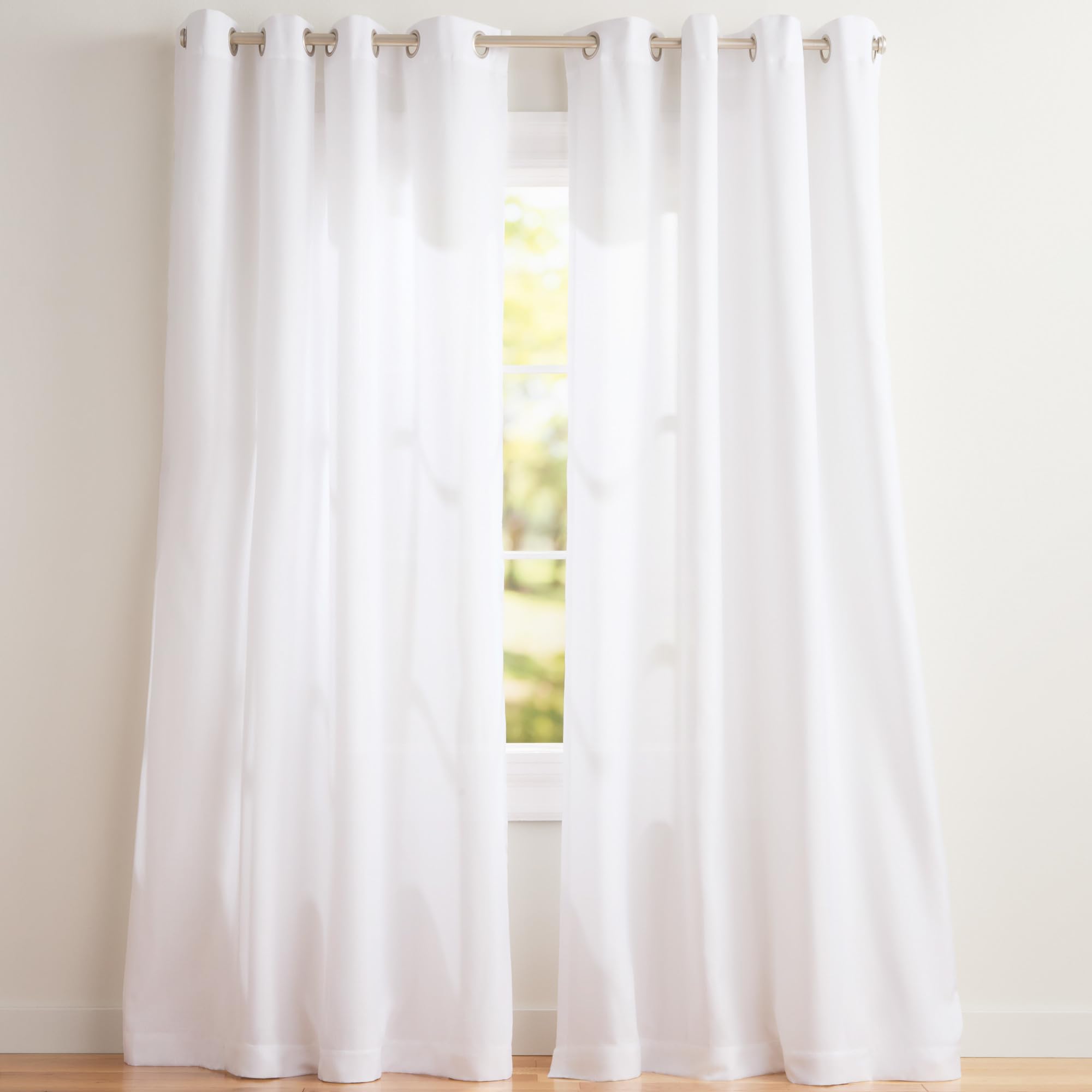 Exclusive Home Linen Grommet Top Loha Panel Curtains, Linen, Polyester, Winter W