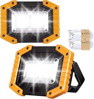 Edasion 30W LED Work Light Rechargeable COB Floodlight Super Bright 2000LM Portable Light Outdoor USB Battery Security Light Waterproof for Camping Fishing Hiking Car Garage BBQ