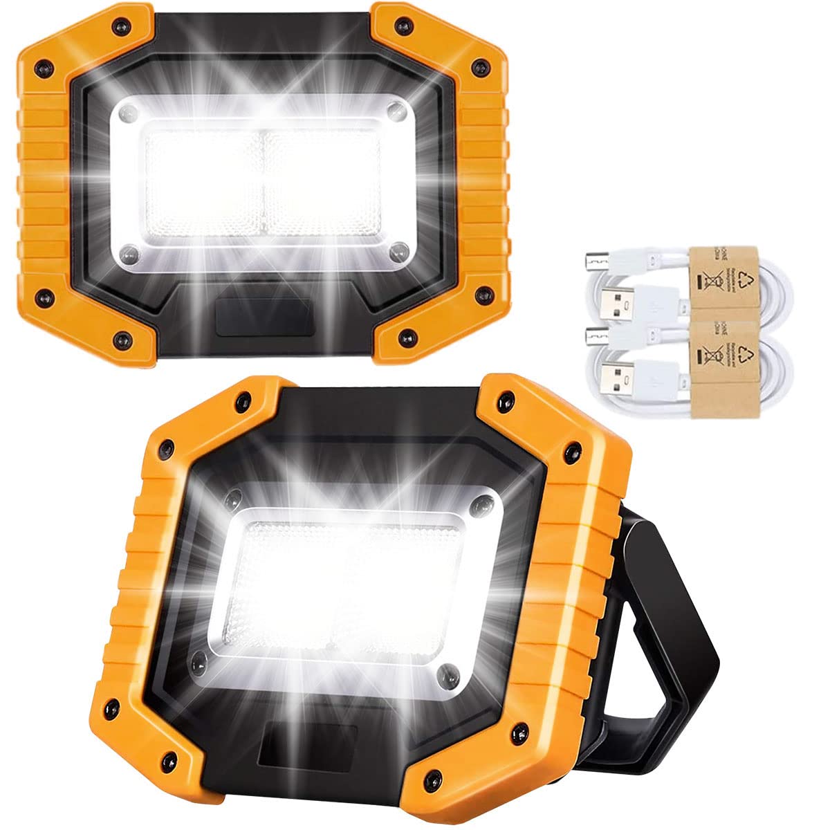 Edasion 30W LED Work Light Rechargeable COB Floodlight Super Bright 2000LM Porta
