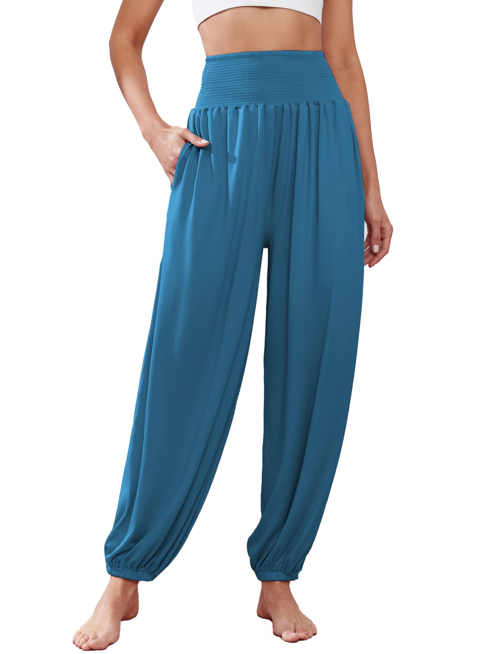 Famulily Womens High Waist Yoga Workout Stretch Harem Pants S-XXL