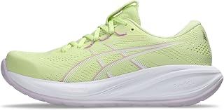 Asics Nimbus 21 Women's Road Running Shoes, Glow Green Hazy Lilac
