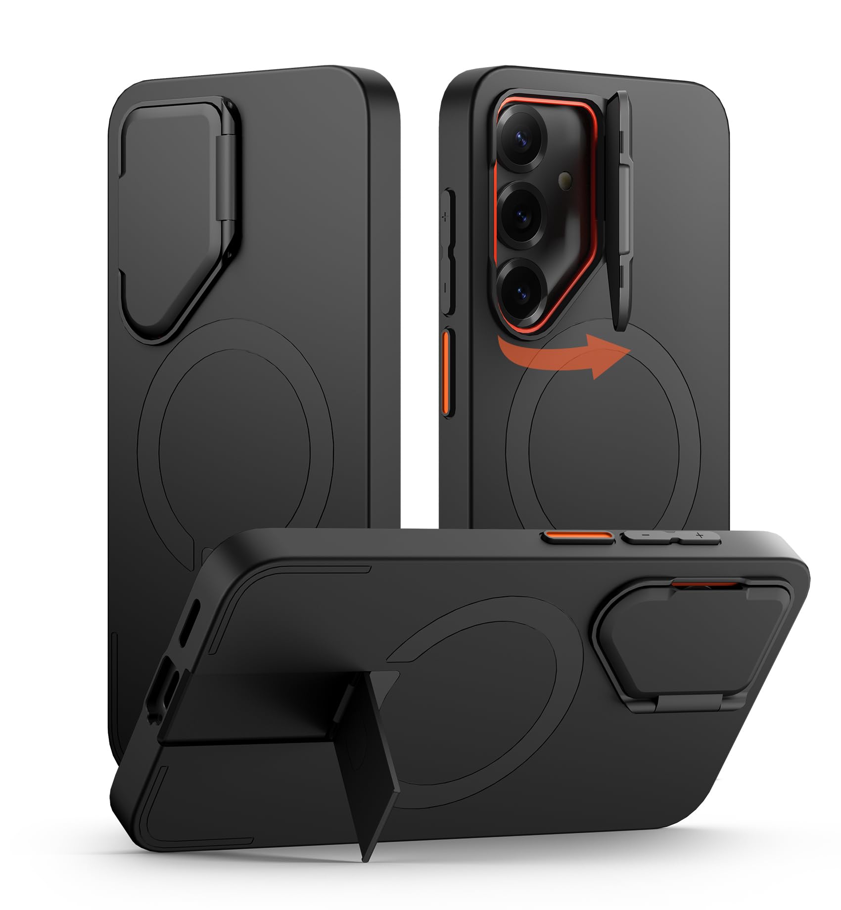 SURITCH Magnetic Case Compatible with Samsung Galaxy S25 Plus 5G Mobile Phone Ca