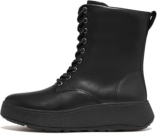 FitFlop Women's F-Mode Leather Lace-Up Flatform Ankle Boots