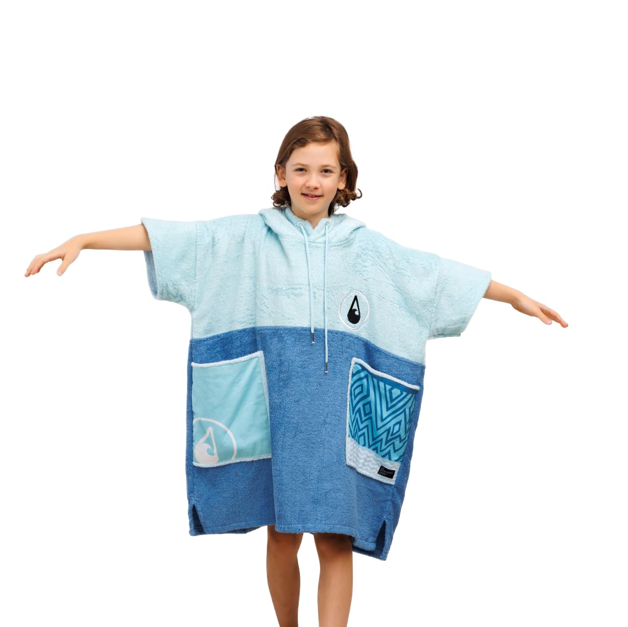 WAVE HAWAII Surf Poncho for Body Sizes from 90-120 cm Poncho Eco Cotton Changing