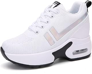 AONEGOLD Women's Fashion Sports Shoe Wedge Sneakers Gym Fitness 8.5 cm