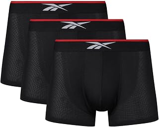 Reebok Glynn Men's Boxer Briefs | Pack of 3 Boxer Shorts, Breathable and Stretch Men's Underwear | Boxer Briefs Multipack, Black/Grey/Anthracite