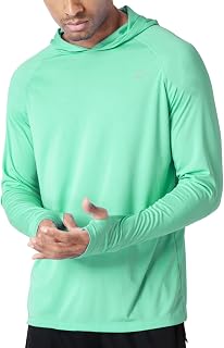 Willit Men's UPF 50+ Long Sleeve Sun Protection Hooded Sun Shirt Sun Protection UV Sun Protection Lightweight Athletic Running