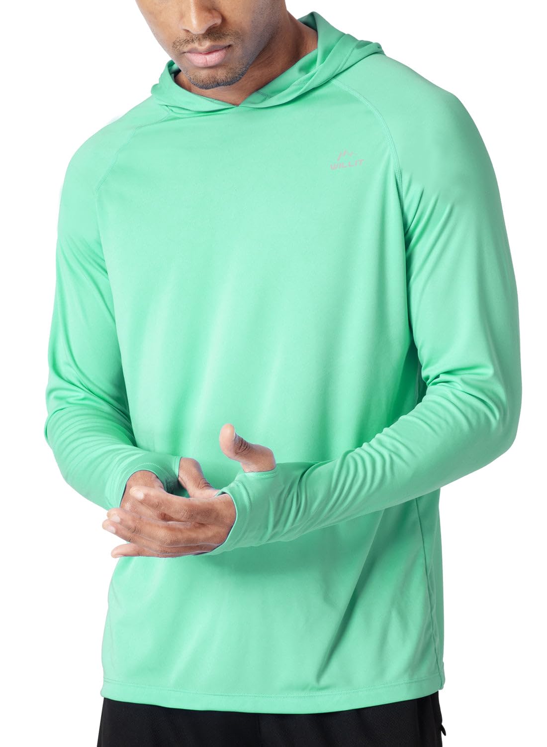 Willit Men's UPF 50+ Long Sleeve Sun Protection Hooded Sun Shirt Sun Protection 