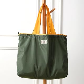 Foldable Bag with Rope Closure, Foldable Reusable Large Tote Bag with Handles and Strap