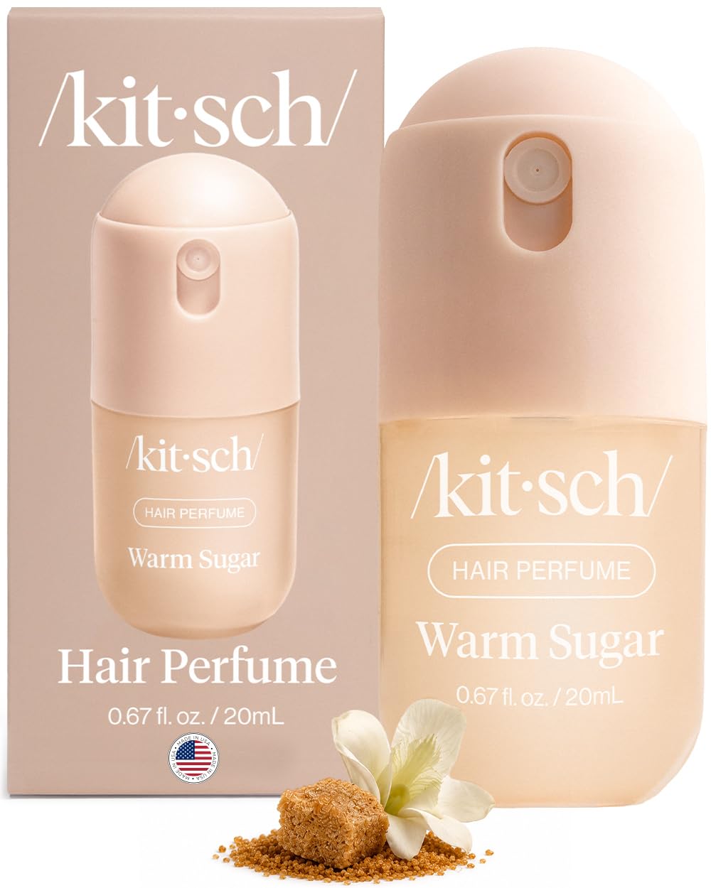Kitsch Hair Perfume for Women – Hair Spray &amp; Body Mist – Warm Sugar, 20mL | 