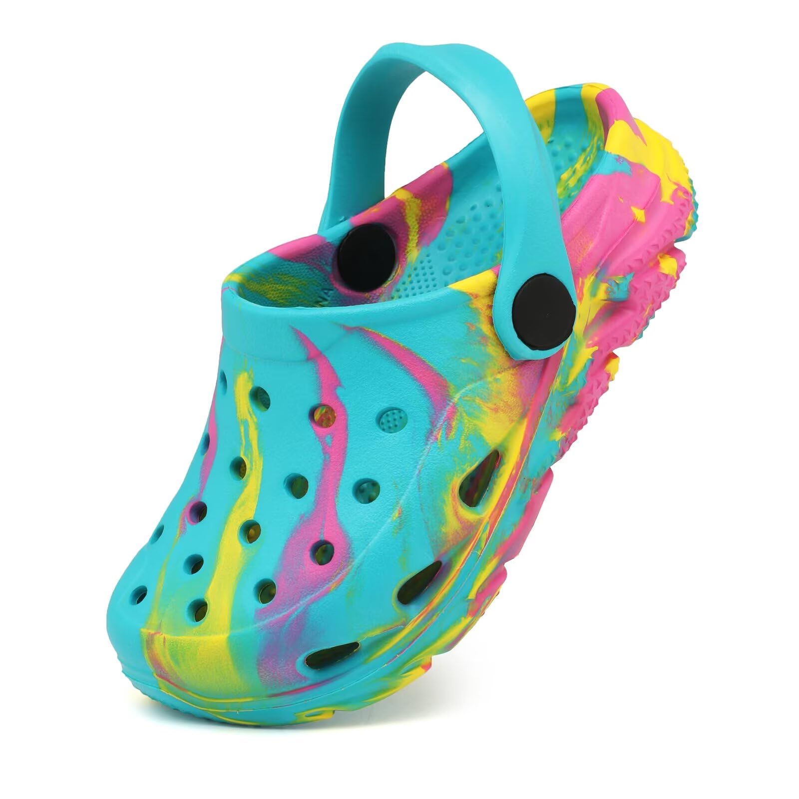 Toddler Kids Clogs Garden Shoes for Boys Girls Marbled Tie Dye Water Shoes Slip 