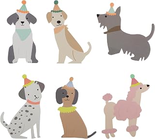 24 PCS Pet Dog Cupcake Toppers Decorations Dog Face Cake Toppers Pet Dog Theme Birthday Party Supplies Puppy Theme Birthday Party Decorations