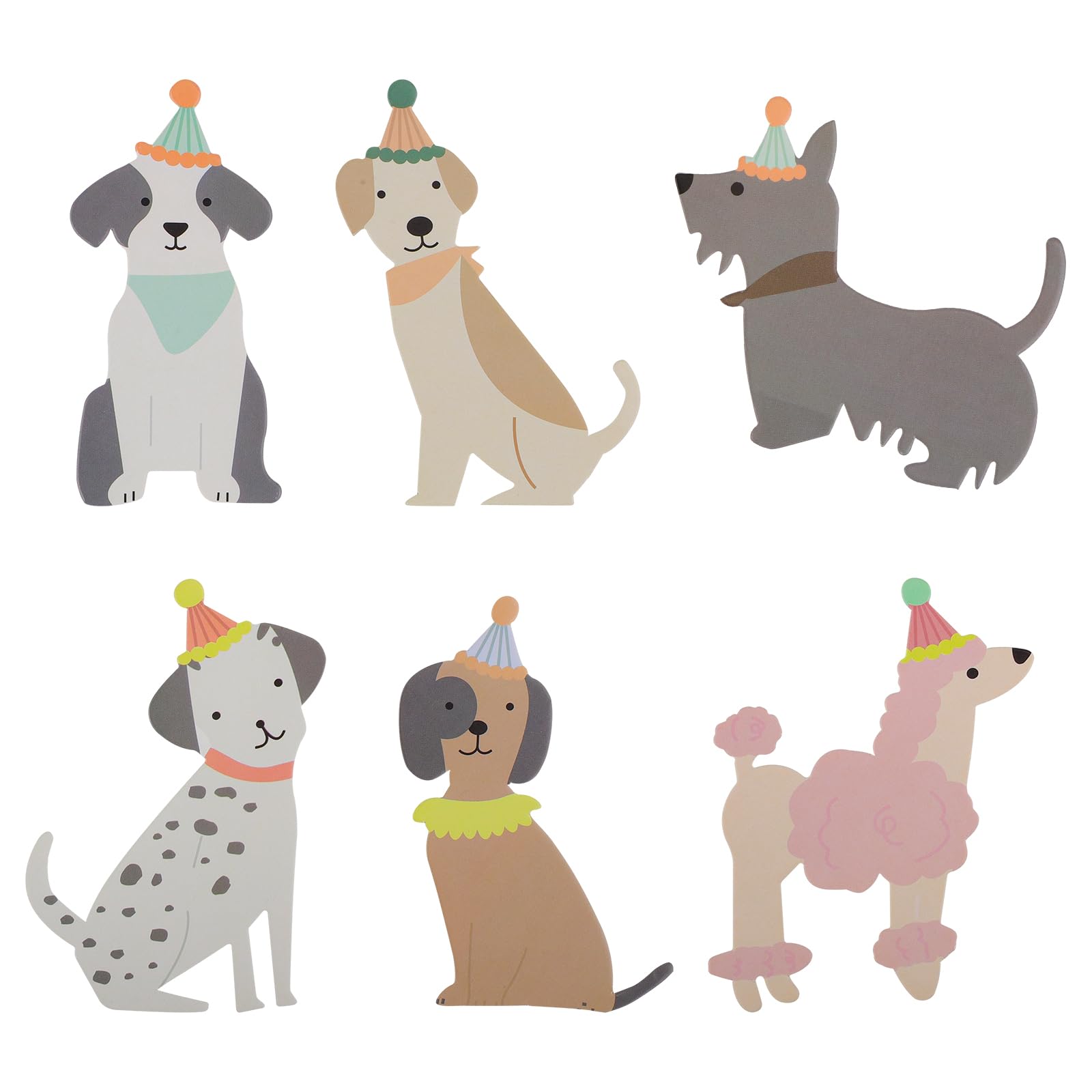 24 PCS Pet Dog Cupcake Toppers Decorations Dog Face Cake Toppers Pet Dog Theme B