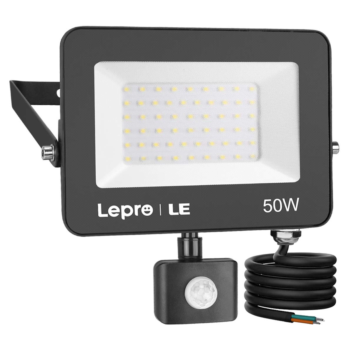 Lepro 50W Security Lights Outdoor Motion Sensor, 4200 Lumens PIR Light | Super B