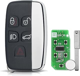 433Mhz 5 Buttons For Landrover Remote Key Fob Replacement For Range Rover Evoque Range Rover Sport Jaguar XF XE F Pace fob F Type Key Fob with Blade