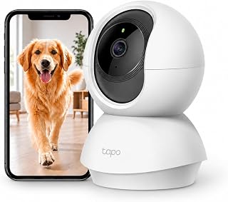 Tapo 2K Pan/Tilt Indoor Pet Camera, 360° Motion Track, C210 | Baby & Pet Camera, 2-Way Audio, Night Vision, Cloud & Local Storage up to 256GB, Works w/Alexa & Google