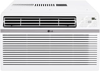 LG 8,000 Window Air Conditioner, 115V, 350 Sq.Ft. (14' x 25' Room Size), Quiet Operation, Electronic Control with Remote, 3 Cooling & Fan Speeds, Auto Restart, 8000 BTU, White