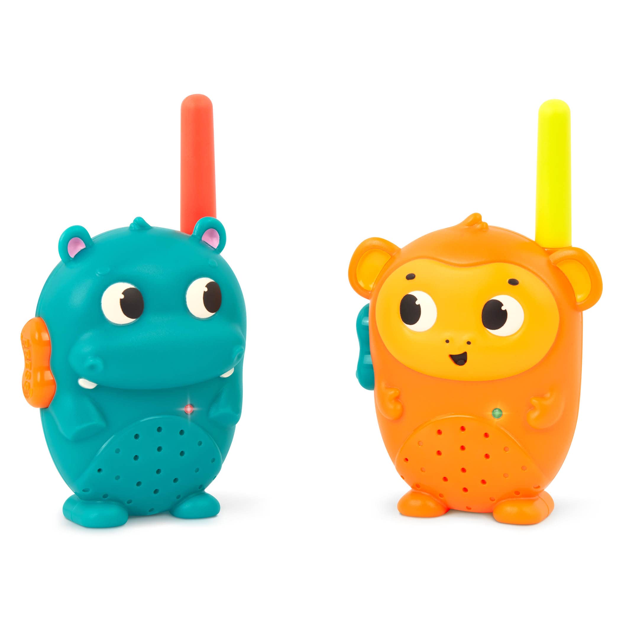 B. toys Hippo & Monkey Walkie-Talkies, 2-Pack Press-to-Talk Set, Activity | 2 an