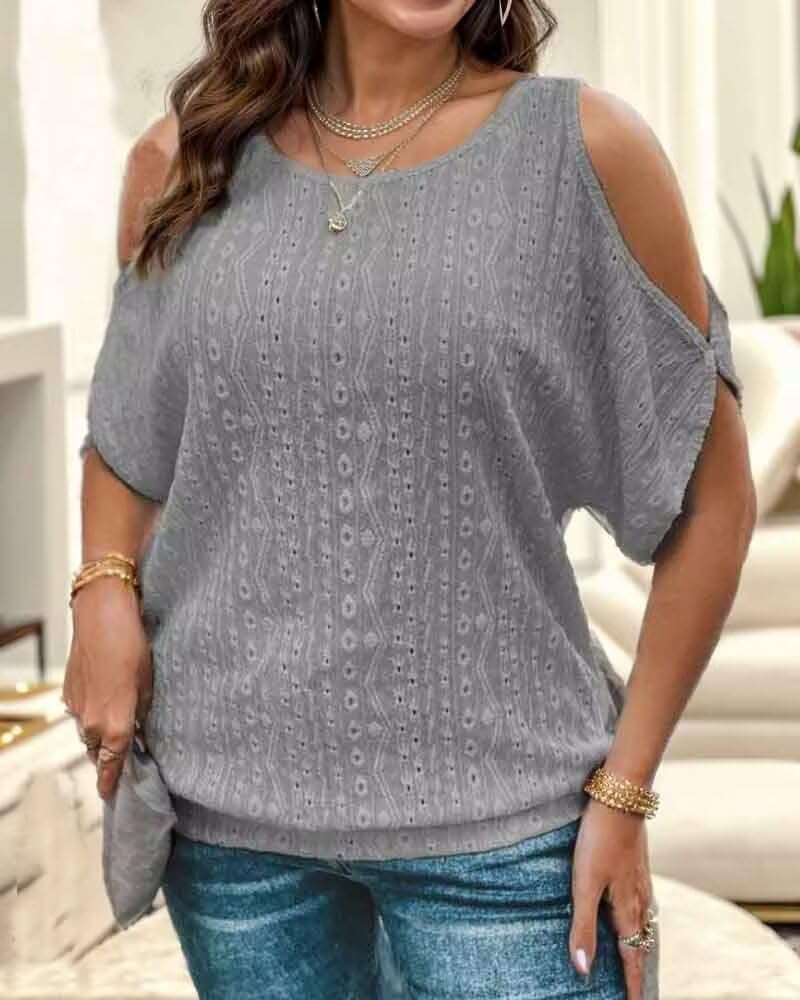 Women's Casual Short Sleeve Knit Short Sleeve T-Shirt