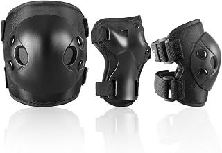 JBM Kids and Youth Knee Pads Elbow Pads Wrist Guards Child Protective Gear Set for Roller Skating, Skateboarding, BMX Biking, Cycling, Inline Skating, Scooter Riding Sports