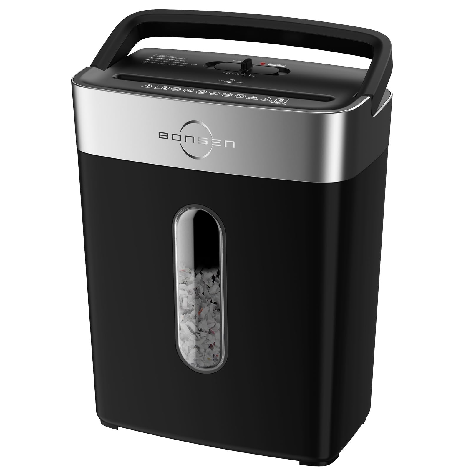 BONSEN Shredder for Home Office, 4 Gallons 8-Sheet Cross Cut Credit Card Shredde