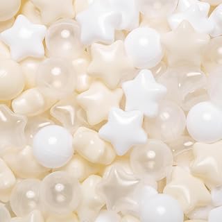 Ball Pit Balls for Toddlers Kids with Star Shapes,100 200 500 Non Toxic Plastic Balls for Safe Play, Boys Girls Pet Dog Party Decoration