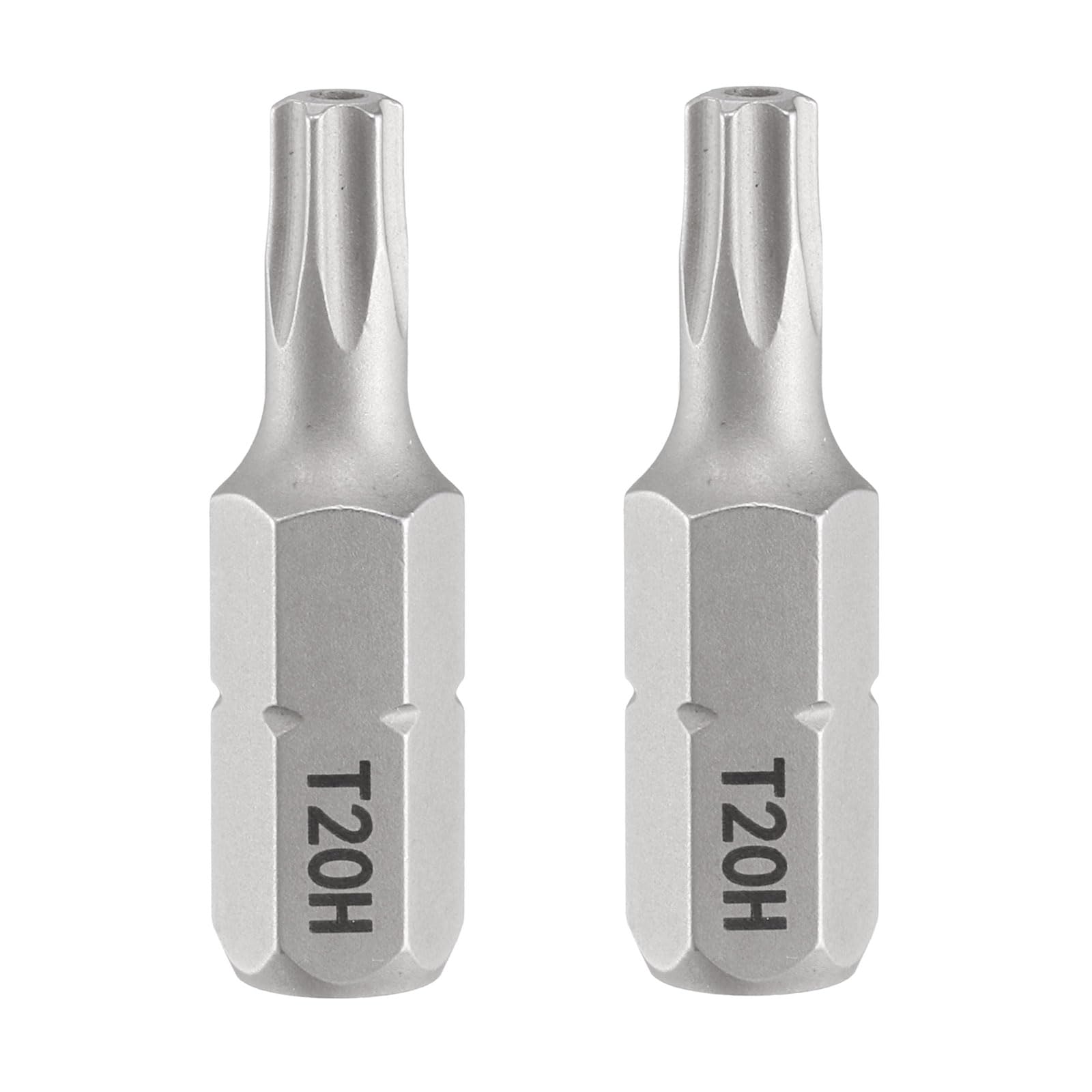 Generic 2pcs T20H Torx Screwdriver Bit 1/4" Hex Shank 25mm/1" Length Magnetic St