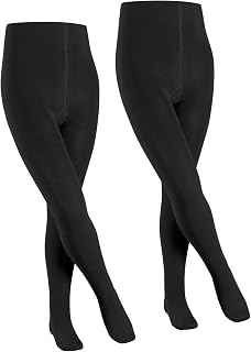 FALKE Unisex Kids Family 2-Pack Tights Breathable Cotton Opaque Comfort Waistband excellent Fit Do No Slip Hard-Wearing Flat Seam For Pressure-Free Toes Multipack 2 Pairs