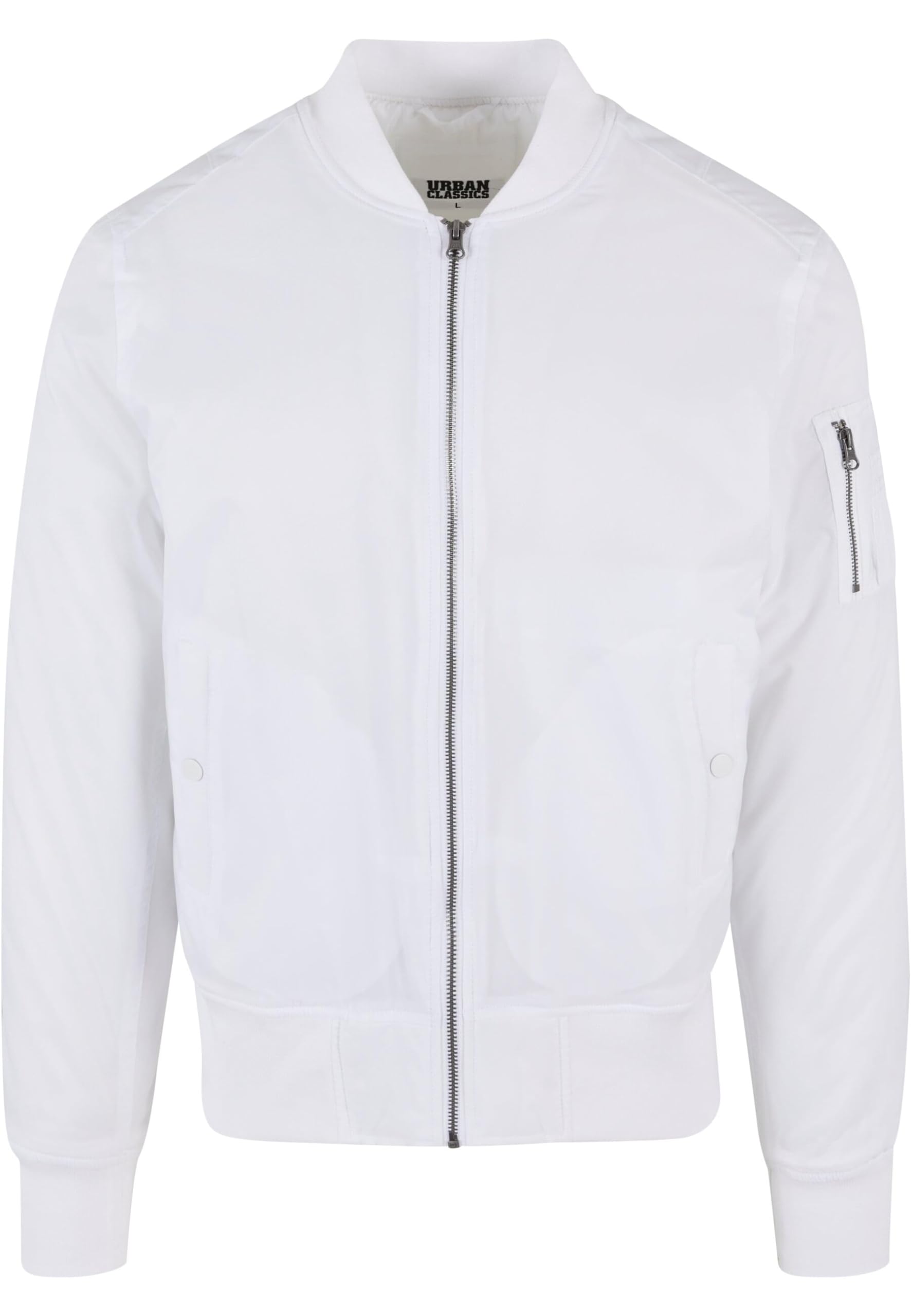 Urban Classics Men's Basic Bomber Jacket, Bomber Jacket, Aviator Jacket with Pat