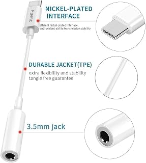 USB C to 3.5mm Headphone Jack Adapter for iPhone17/ iPhone 16/16 Pro/15/15 Pro/Pro Max/Plus, Type C Aux Audio Dongle Cable Cord Compatible with iPad, Samsung Galaxy S23/S23/S22/S21, MacBook（3 Pack）