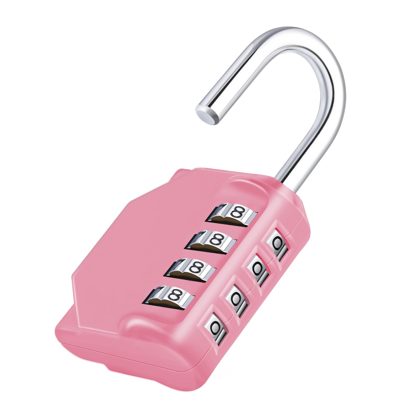 ZHEGE Combination Lock, Gym Locker Lock, 4 Digit Combination Padlock (Pink) | Ou