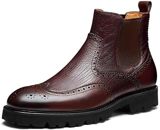 Men's Chelsea Boots Wingtip Leather Dress Boots