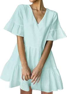 FANCYINN Abiti Estivi Donna Abito Corto Bianco da Cocktail per Sera