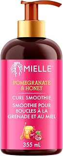 Mielle Pomegranate & Honey Curl Enhancing Smoothie, 355 ml | Helps Define Curls & Coils, Long-Lasting Moisture For Soft Hair, Reduces Frizz & Improves Manageability, Lightweight Formula