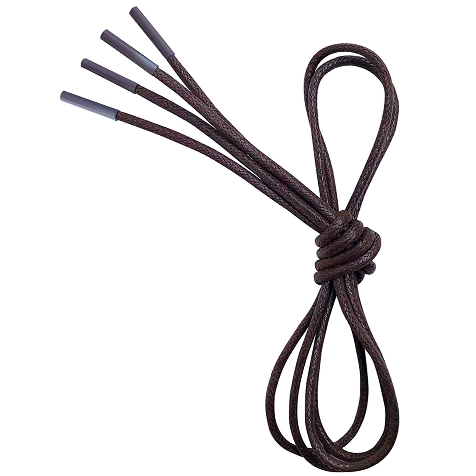 VSUDO Round Waxed Elegant Shoelaces, ø2.5mm Business Casual Laces for Oxford/Der
