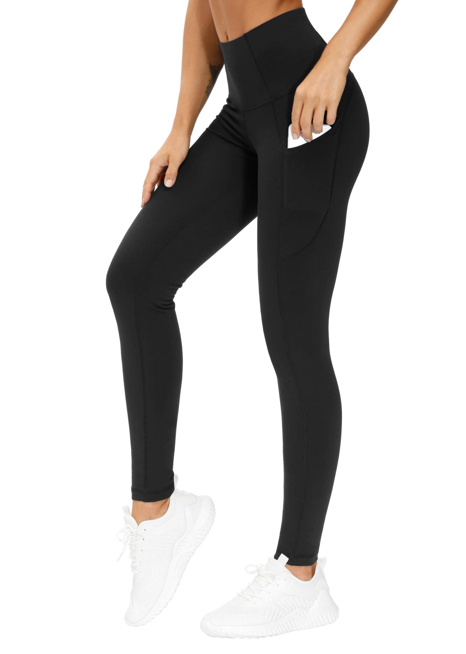 THE GYM PEOPLE Women's Thick High Waist Yoga Pants Workout Leggings | Tummy Cont