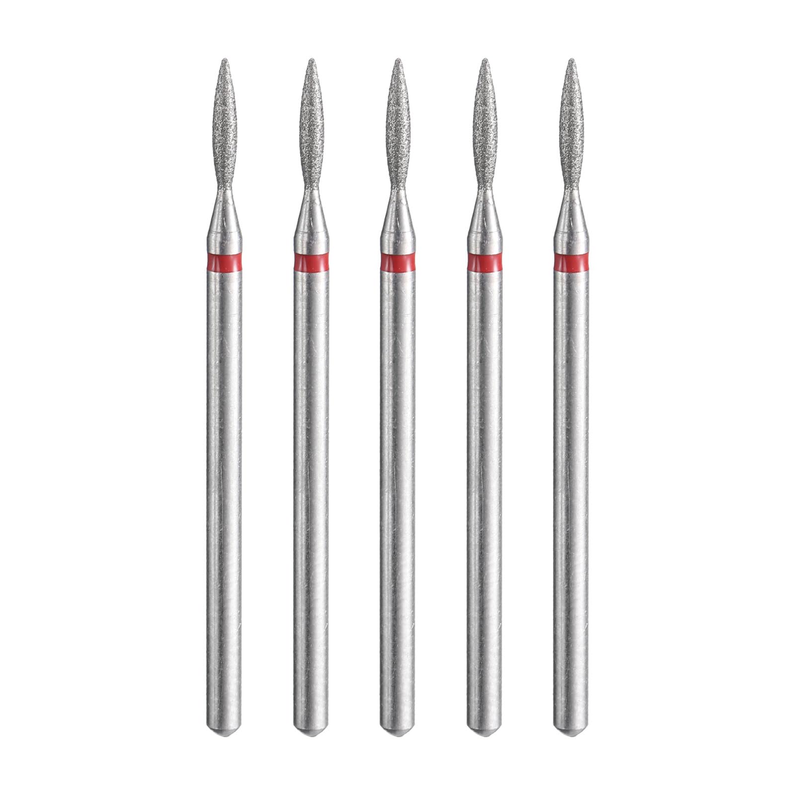 HARFINGTON 5pcs 200-230 Grits Diamond Grinding Bit 1.6mm Oval Head 2.35mm Shank 